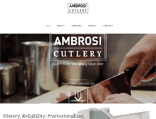 Tablet Screenshot of ambrosicutlery.com